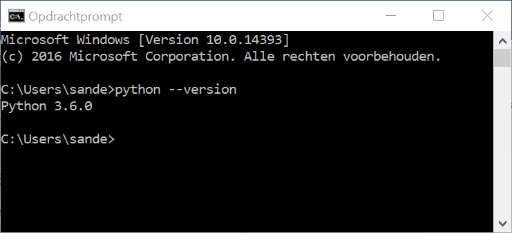 Open a Command Prompt.
python --version
You will see python version like below